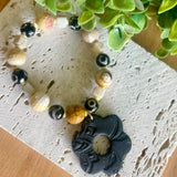 Black Flower Bracelet