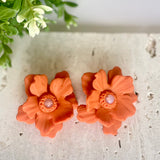Orange Bloom Earrings