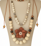 Boho Bloom Polymer Clay Flower Necklace