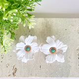 White Blossom Earrings