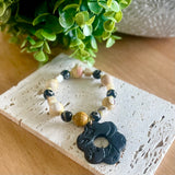 Black Flower Bracelet
