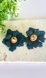 Black Blossom Earrings