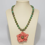 Willow Bloom Polymer Clay Flower Necklace