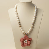 Boho Bloom Polymer Clay Flower Necklace