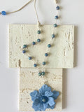 Iris Bloom Polymer Clay Necklace