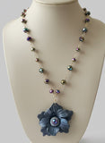 Full Moon Bloom Polymer Clay Flower Necklace