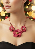Statement Blooms Polymer Clay Necklace