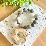 Beige Flower Bracelet