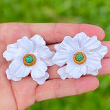 White Blossom Earrings
