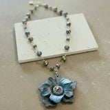 Full Moon Bloom Polymer Clay Flower Necklace